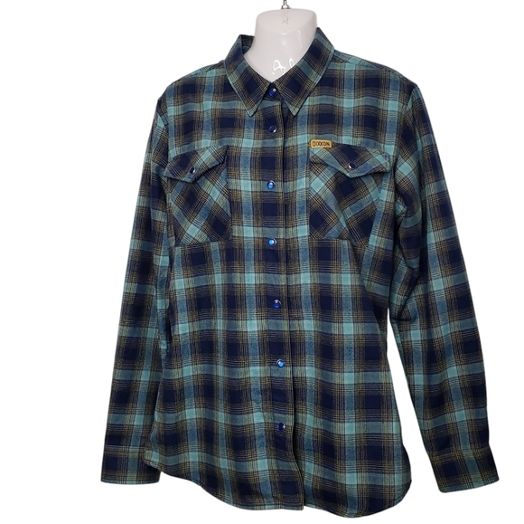 DIXXON The Pende Jo Blue Green Yellow Plaid Shirt Pearl Snap Close Women… - Picture 16 of 16
